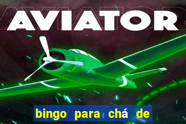 bingo para chá de bebê para imprimir grátis